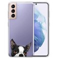 thumbnail image 1 of WIRESTER Transparent Soft Gel TPU Clear Case Slim Protective Cover for Samsung Galaxy S22+ / S22 Plus 6.5" 2022, Animal Boston Terrier Dog, 1 of 3