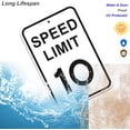thumbnail image 4 of Speed Limit 10 MPH Sign 12 x 18 inches Slow Down Sign for Street Reflective 40Mil Aluminum Professional Printing UV Coating, 4 of 5