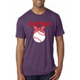 thumbnail image 1 of Wild Bobby, Cute Baseball Mom Ribbon Gift, Mother's Day, Men Premium Tri Blend T-Shirt, Vintage Purple, Small, 1 of 3