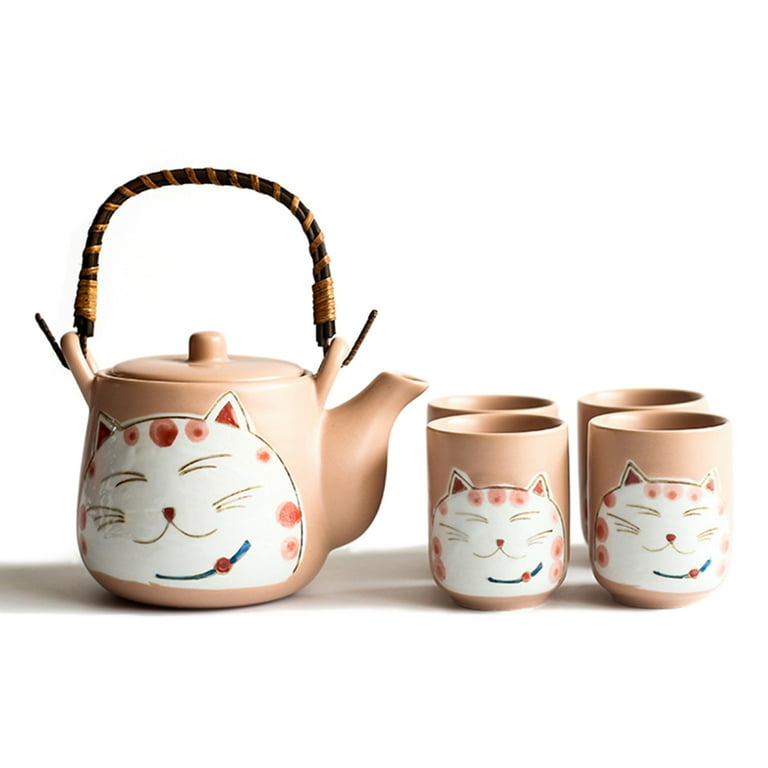 Japanese Lucky Cat Tea Pot Set