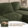 thumbnail image 4 of Furmax U Shaped Sectional Sofa Couch with Double Chaise for Apartments,Corduroy Green, 4 of 9