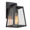 thumbnail image 3 of LNC Zonk 9.5-in H Sand Black with Seeded Glass Shade Modern Outdoor Wall Light,9.4"H, 3 of 13