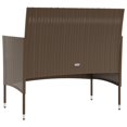 thumbnail image 3 of vidaXL 16 Piece Garden Lounge Set with Cushions Poly Rattan Brown, 3 of 5