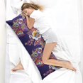 thumbnail image 4 of Paisley Long Body Pillow Cover - Vintage Bohemian Floral Print, Soft & Breathable Ethnic Fabric, Hidden Zipper, 20"x54" - Elegant Home Decor Gift for Side Sleepers & Pregnancy Support, 4 of 7