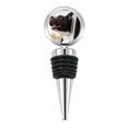 thumbnail image 1 of Black Dog Animal Photograph Picture Bottle Stopper Stainless Steel Rubber Reusable, 1 of 4