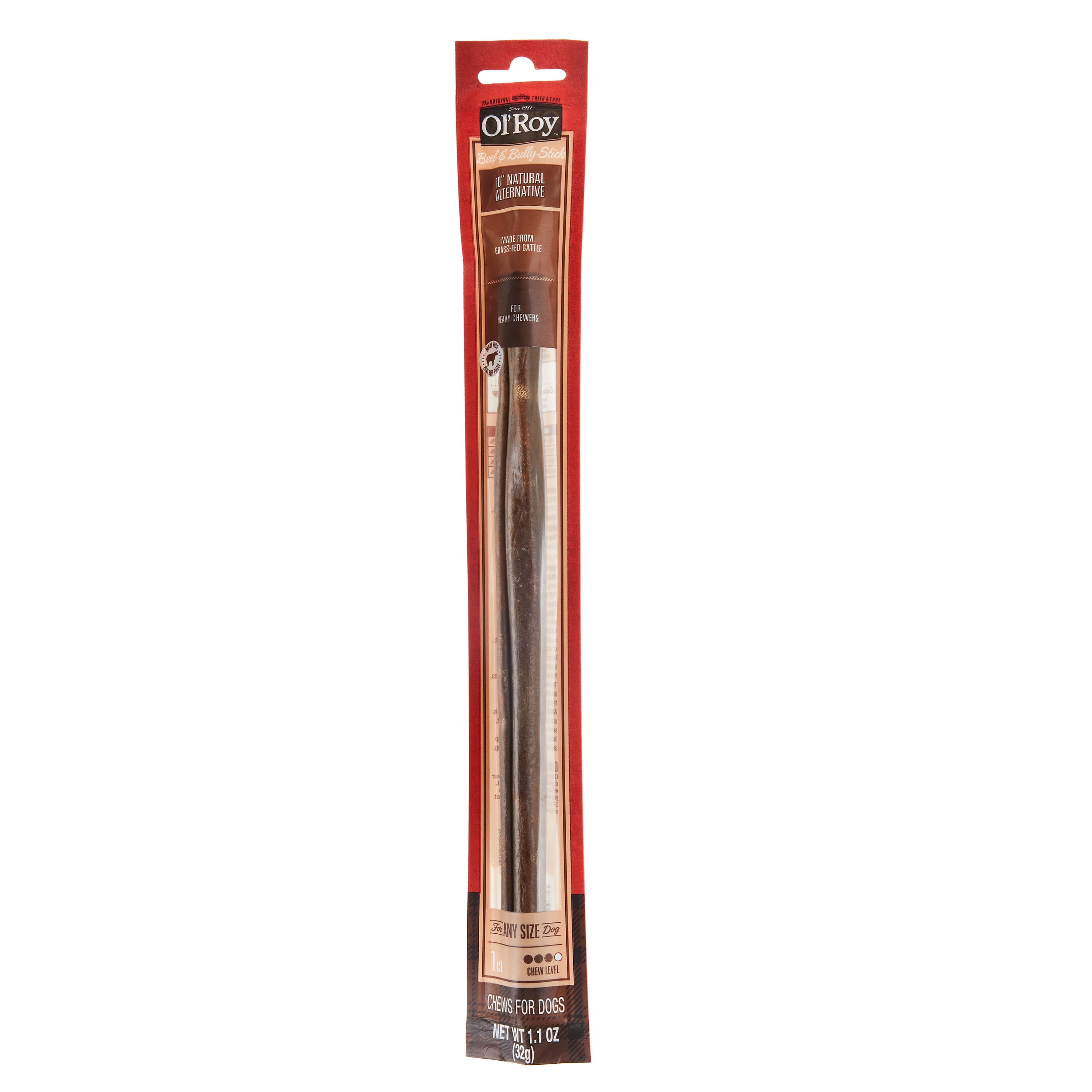 (2 pack) Ol' Roy 10-inch Beef and Bully Stick, Natural Alternative, 1 Count