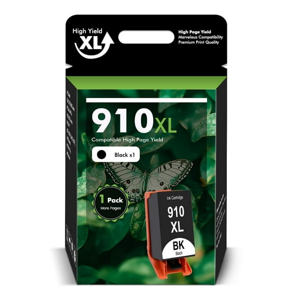 910XL Ink Cartridges Compatible for HP 910 910XL Combo Pack for OfficeJet Pro 8020 8025 8028 8035 8010 8022 8015 8018 Printer ( 1 x Black )