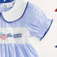 thumbnail image 6 of Staki Toddler Baby Girl Dress Memorial Day Embroidery Smocked Plaid Ruffle Dresses Summer Clothes 4th of July Outfit,3-4 Years, 6 of 6