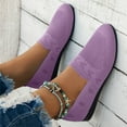 thumbnail image 5 of Drie Walking Shoes Dress Shoes for Women Round Toe Flats Shoes Lace Ballet Flats Dressy Comfortable Foldable Flats Low Heel Purple,8.5, 5 of 7