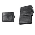 thumbnail image 4 of Monedero con cremallera para hombre de cuero PU grande negro Portatarjetas de identificación jinwen Mens billetera, 4 of 8