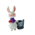 thumbnail image 5 of Fancyes Easter Bunny Figurine Easter Decoration Flower Pot Art Crafts Cute Decorative Statue Desktop Ornament for Living Room Cabinet, 5 of 8