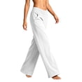 thumbnail image 4 of Vynhevius Women's Straight Leg Sweatpants Elastic Waist Pockets Loose Fit Casual Long Lounge Pants, 4 of 5