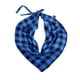 thumbnail image 4 of Toalla de Saliva Gloria Bufanda Reversible con Estampado de Cuadros Azul, 4 of 8