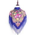 thumbnail image 3 of Yoodem Scarf Women Lady Folk-custom Print Tassel Square Scarf Wrap Shawl Travel Scarve C One Size, 3 of 4