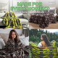 thumbnail image 6 of Sacred Thread Fleece Blanket South Western, Reversible Mexican, Vibrant Aztec Blankets and Throws for Aztec Decor for Home (Yellow Flannel/Flannel (Full (60" x 80")), 6 of 9
