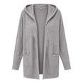 thumbnail image 6 of OGLCCG Womens Lightweight Hooded Cardigan Long Sleeve Open Front Casual Sweater Cardigans with Pockets Loose Fit Fall Outfits,Size S-XXL, 6 of 7