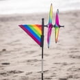 thumbnail image 3 of In the Breeze 2613 — 13-inch Fiesta Double Spinner with Wind Sail — Colorful Pivoting Wind Spinner for Yards and Gardens, 3 of 6