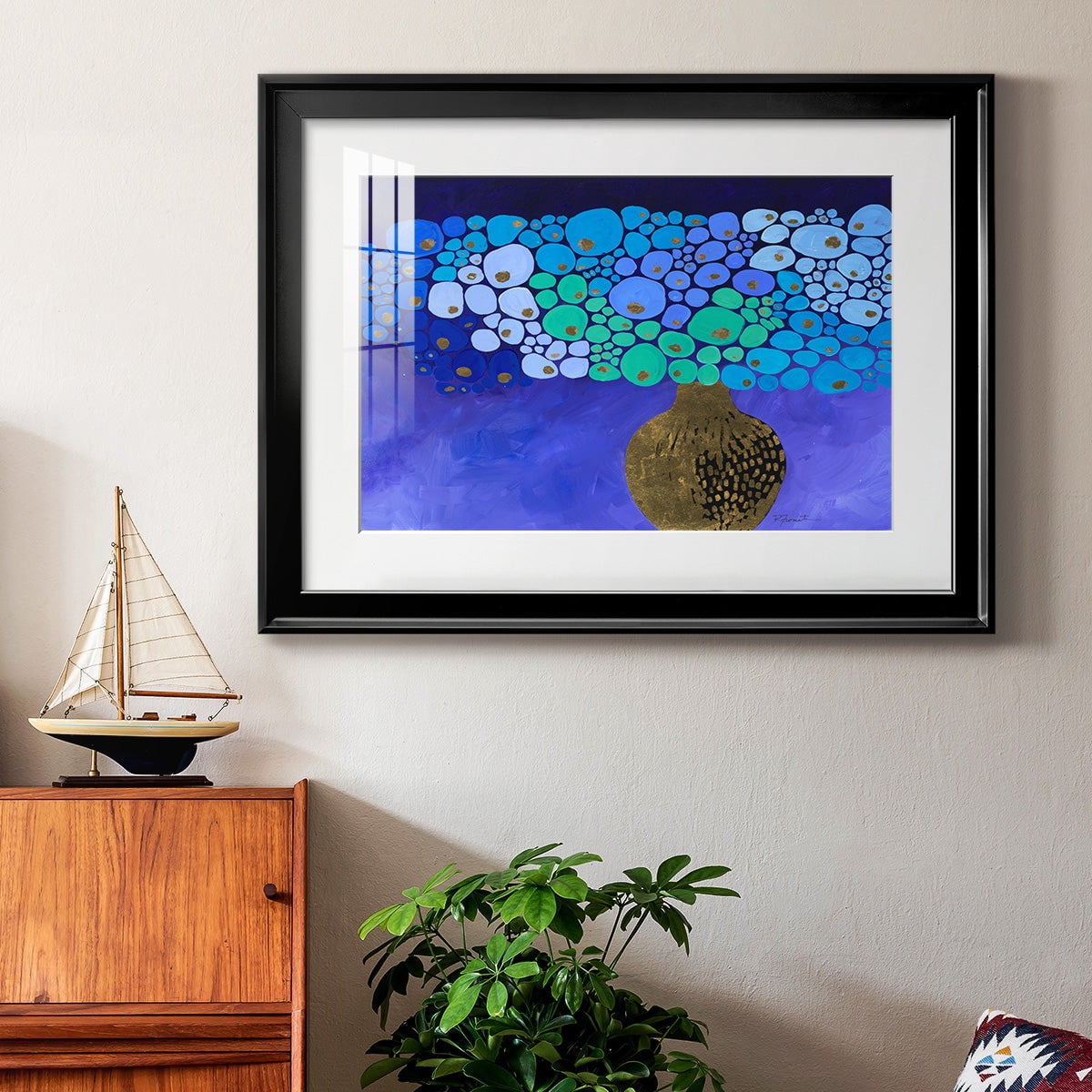 Blue Poppies II Premium Framed Print - Ready to Hang