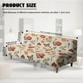 thumbnail image 2 of SCRAWLGOD Butterfly Daisy Floral Dragonfly Print Beige Stretch Armless Futon Cover Futon Slipcover Non Slip Sofa Bed Cover Furniture Protector with Elastic Bottom, Machine Washable, 2 of 7