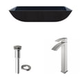 thumbnail image 5 of VIGO Glass Rectangular Vessel Bathroom Sink in Turquoise Blue with Duris Faucet and Pop-Up Drain in Brushed Nickel, 5 of 10