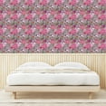 thumbnail image 3 of Ambesonne Floral Peel & Stick Wallpaper for Home, Oriental Love Cherry Blossom, 13"x72", Pink Olive Green and Yellow, 3 of 5