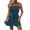 Navy, variant on Tnhcen Summer Women's Ice Silk Wrinkles Off-The-Shoulder Strapless Romper with Button Drawstring Shorts Jumpsuit Short S-2XL