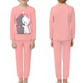 thumbnail image 3 of DISNIMO Cute Cat Pajamas for Girls 3-4 Pjs Sets for Girls Long Sleeve Pajama Set Kids Girls Pj Set Girl Pjs Set Kids Fall Pajamas Kids Soft Pjs Girls Sleepwear Kids Night Wear Girl Loungewear Boy, 3 of 7