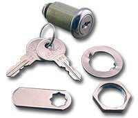 1 x SHORT 3/4" POOL TABLES or PINBALL MACHINE Flat Key Security LOCK with 2 Keys 