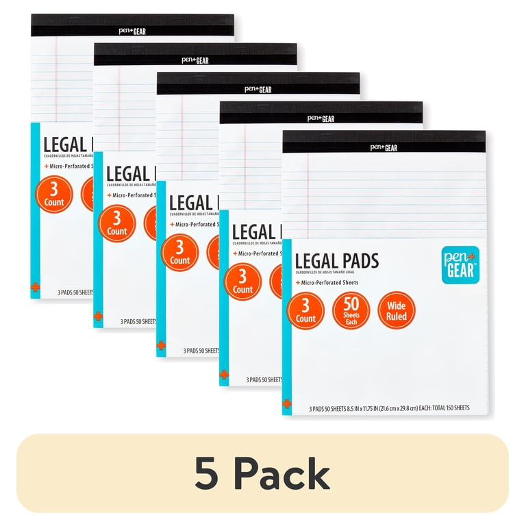 Legal Pads, Wide Ruled, 8.5 x 11 Inch, 3-Pack photo 1