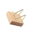 thumbnail image 1 of pitrice Display Stand Wooden Base Metal Arm Holder Cluster Crystal for Agate Gold Gold, 1 of 2