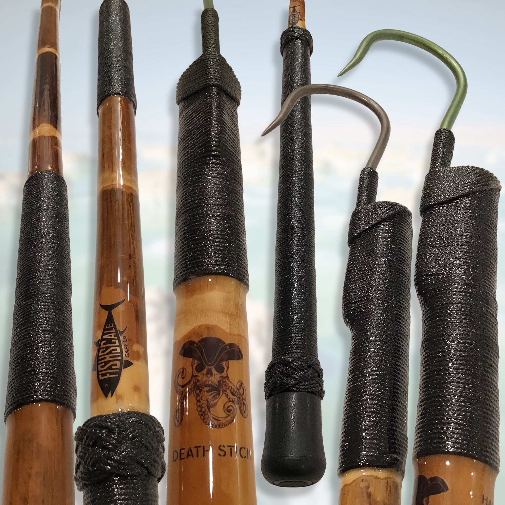 Telescopic Fishing Gaff Pole - Extends 2.8FT To 5FT, Stainless Steel With  8mm Screw Thread & Foam Grip Stainless Steel Gaff Hook