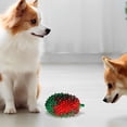 thumbnail image 5 of Christmas Dog Toy Indestructible High Elasticity Chew Ball Bone Shaped Dental Cleaning Interactive Training Toy for Small Medium Dogs Festive Red Green Gradient Pet Gift, 5 of 6