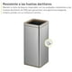 thumbnail image 4 of EKO Bote de basura Laguna 40L. Tapa abierta acabado Acero Inoxidable Mate. Cubo de basura para oficina, estilo anidado., 4 of 8