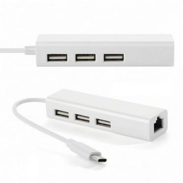 FVH USB 3.1 Type C USB-C Multiple 3 Ports Hub with Ethernet Network LAN Adapter For Mac Laptop