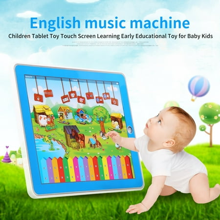 Educational Toys For 5 Year Olds Children Tablet Toy,Touch Screen Tablet Study Learning English Toys Educational Music Computer toy for for Baby Kids ()