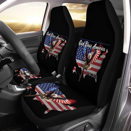 Blessing Jesus Independence Day 1776-2026 Car Seat Covers USA 250th Birthday Anniversary July 4th Car Seat Cover Set