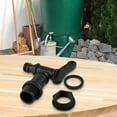 PLASTIC WATER BUTT TAP & FOR RAIN SNAP OR PUSH FIT BLACK