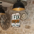 thumbnail image 4 of Funny "I Fix Stuff" Metal Wall Sign - Industrial Style Garage Decor for Men, Pawpaw, and Workshop, 4 of 5