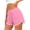 Pink, variant on RKSTN Womens Shorts Dolphin Athletic Shorts Summer Solid Color Split Hem Elastic Waist Stretchy Comfy Sports Shorts with Pockets
