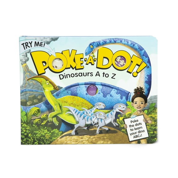 Melissa & Doug Children's Book - Poke-A-Dot: Dinosaurs A to Z (Board Book with Buttons to Pop) - FSC Certified