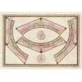 thumbnail image 2 of Cassini, Giovanni Maria 18x14 Black Ornate Wood Framed with Double Matting Museum Art Print Titled - Globo Terrestre (Ring Sheet), 1792, 2 of 4