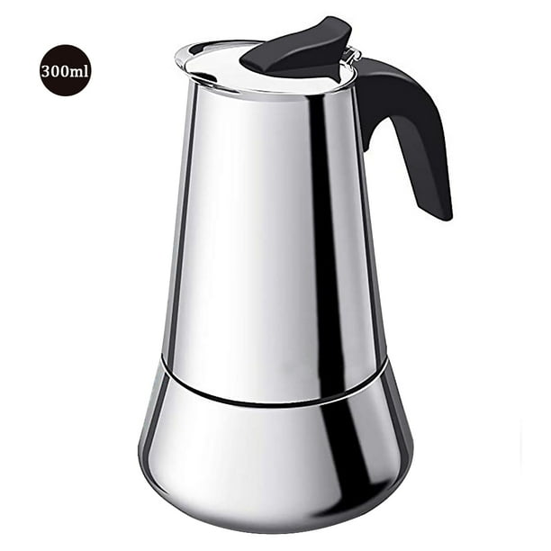 Stainless Steel Induction Stovetop Espresso Maker 6 Cup 300ml