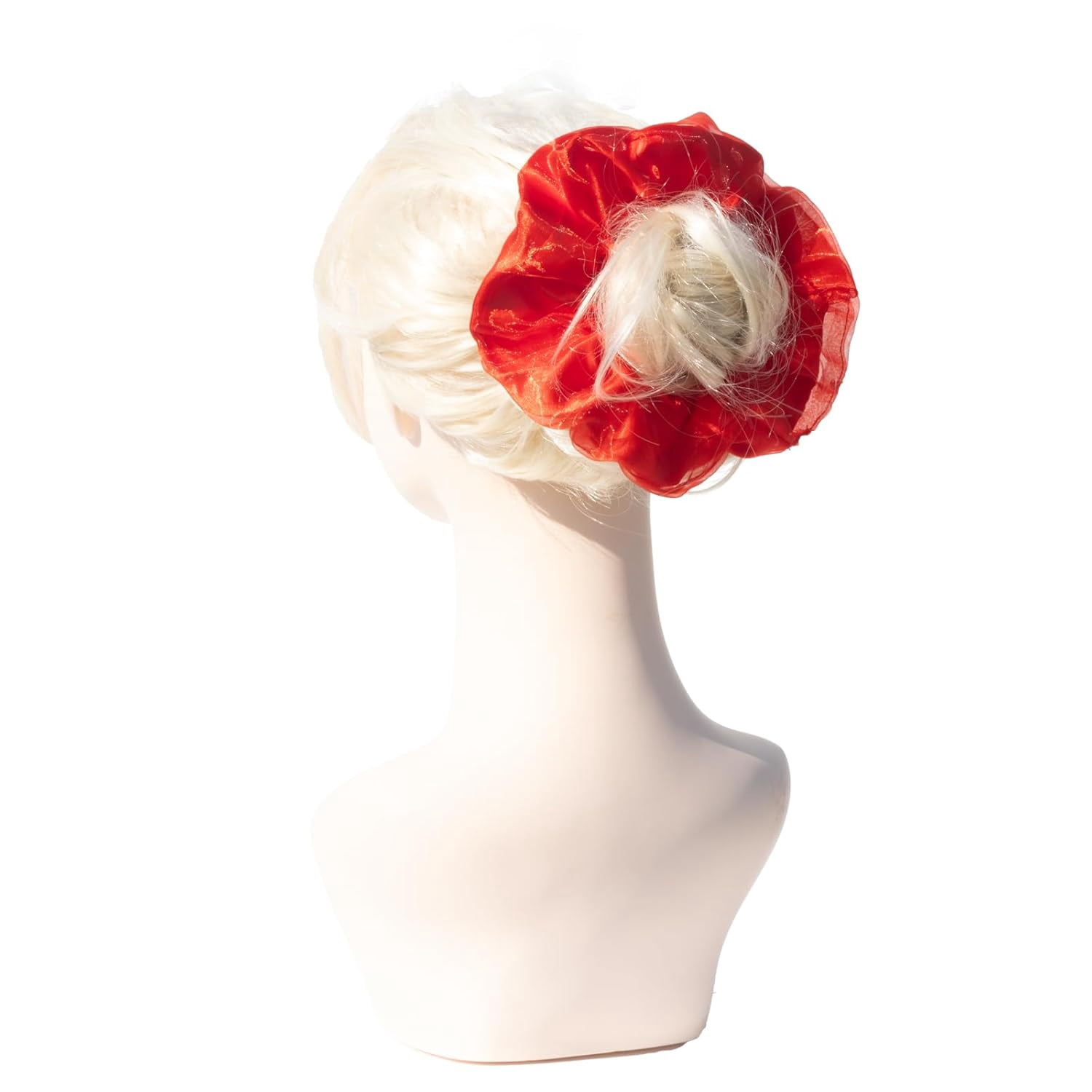 -Red Scrunchies for Hair Scrunchies for Women1pcs Large Scrunchies for Thin Hair