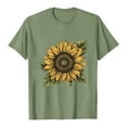 thumbnail image 6 of vigerkar 2025 Tops Sunflower Shirts for Women Flower Graphic Tees Shirts Summer Inspirational Tshirt Light Green, M, 6 of 6