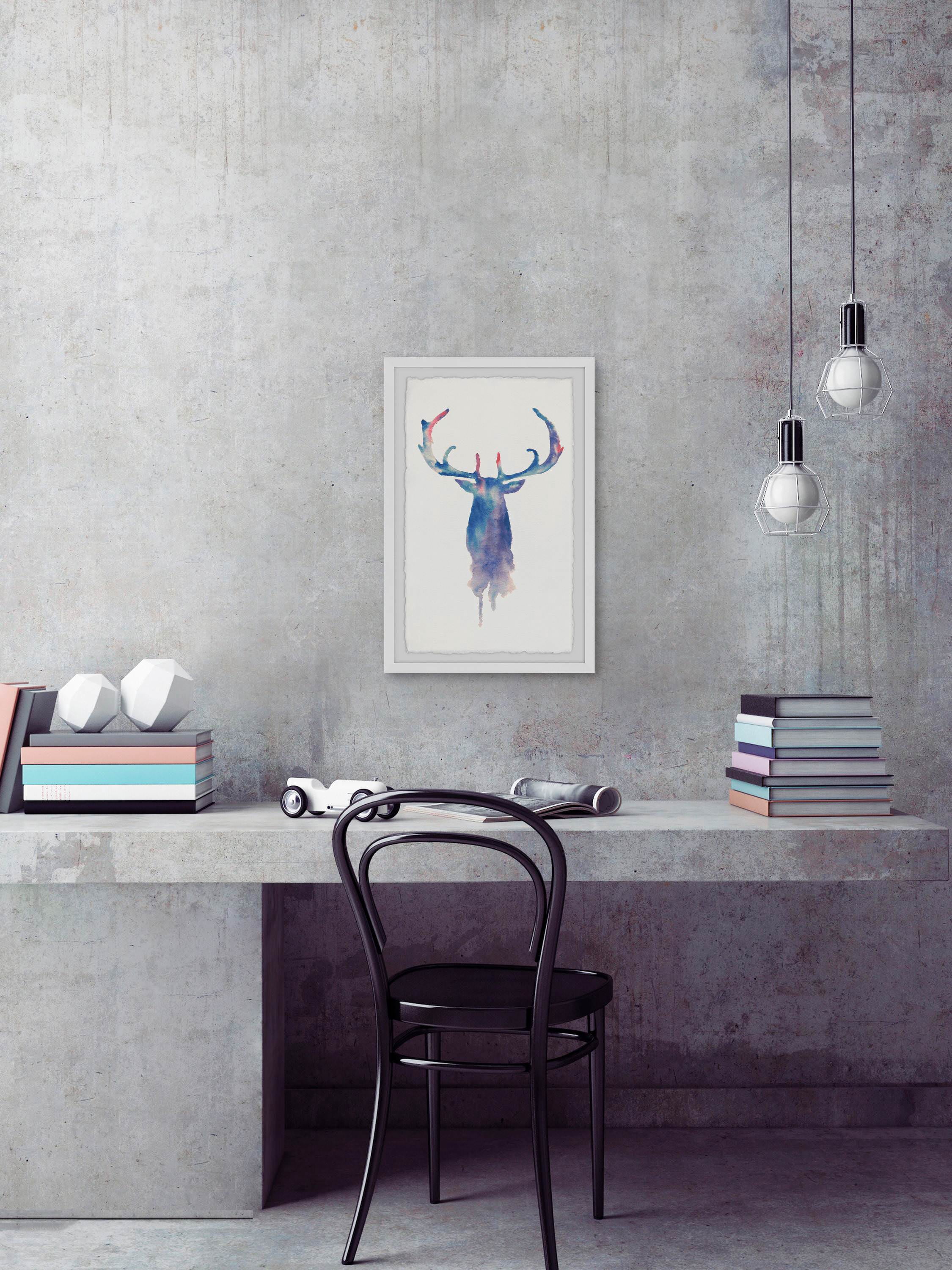 Moose Paint Framed Painting Print