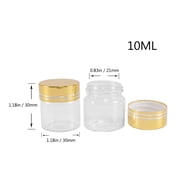 10ml Clear Glass Bottle with Gold Aluminum Cover Jars Idea for Wedding Small Wishing Bottles Wholesale 6pcs