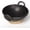 Black, variant on SWADESHI BLESSINGS HandMade Exclusive Range Unglazed Clay/Mitti/Earthen Kadai for Cooking, 1.8Liters (with Natural Firing Shade & Mirror Shine) + Free Palm Leaf Stand (Black)