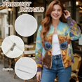 thumbnail image 6 of DISNIMO Highland Cow Printed Jackets for Women Butterfly Floral Printed Sweatshirts Zip Up Outwear Long Sleeve Jackets for Fall Winter, 4XL, 6 of 7