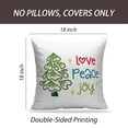 thumbnail image 2 of LALILO Throw Pillow Covers Christmas With Tree And Card Color Love Cushion Cover 18" x 18", 957 Pack, 2 of 6