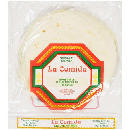 La Comida: Burrito Size Home Style Flour Tortillas, 18 oz